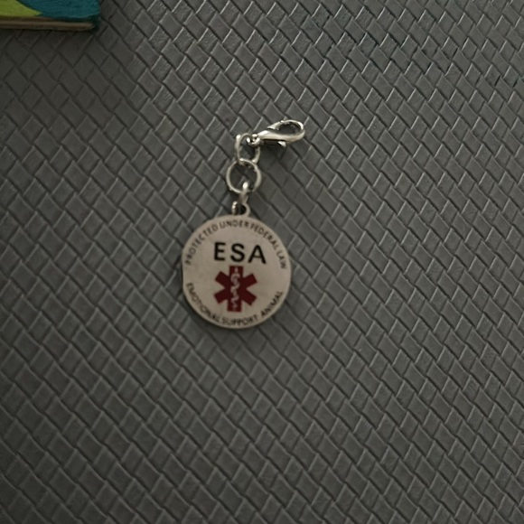 ✔️ 🐾ESA Dog Tag ID Collar Bag Purse Charm 🐾 - Picture 2 of 3